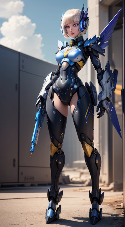 big breasts beautiful, k hd, realisticlying, Perfect litthing, 详细的脸, Detailed body, 1 persons, 独奏, woman, Woman body defined thick thighs cybernetic body parts,Short underwear、 Mature woman,Dynamic posture,clear detailed face、,shiny skins,dent in the skin,realisticlying,tmasterpiece,highest quality,From below、Look at the audience