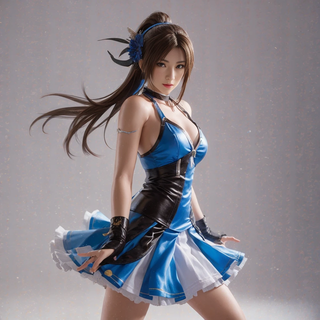 Mai shiranui, (melhor qualidade,ultra-detalhado),(Realista:1.37), rosto bonito e detalhado, Textura ultrarrealista, rosto delicado, athletic body, cores vivas. High definition, 8K