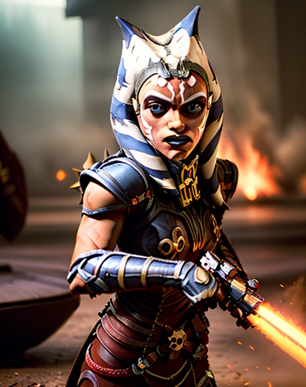 ahsoka tano, cinematic action shot of a group of (sob:1.1) abstract concept art in the style of HR Giger, Apterus, Zdzislaw Beksinski,
sob, (adepta sororitas:1.1), wearing full metal armor, (fleur de lis:1.2), holding weapon, (bolter:1.3), (scarlett johansson:1.2), , (dark eyeshadow:1.1), goth makeup, detailed realistic skin, matte skin texture, skin imperfections, angry, grim, (firing at viewer:1.3), in battle, (fighting stance:1.1),
detailed background, gothic ruins in the background, war, smoke, fog, dim lighting, action movie poster,
dark art (masterpiece:1.1), (high resolution RAW photo, hdr:1.1) film grain, analog style, detailed, intricate, best quality, high quality, high res, absurdres, official art, grimdark,