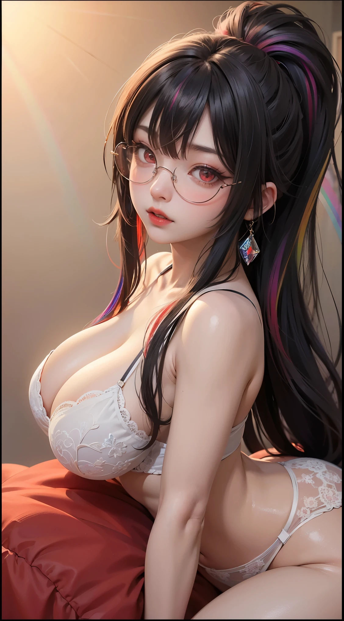 Understood、2 girls、(Girl hugging a girl)、(blonde_very cute_beautiful expression_cute face_length 髪_lingerie_正面from見た図_hugged_young girl)、((exposed panties))、(((を後ろfrom抱きしめる_catch the girl'shoulder_女の子ngerieをつかむ_with a girl)))、sit on top、(Please sleep on your back)、bed、(best illustration)、8k eh resolution、intricate details、最high quality、realistic、Super detailed、best writing、best shadow、soft lighting、ultra hd、dungeon and Dragon、cave、dungeon、 necromancer、night、dark style、Succubus、devil'Daughter of、bat wings,(((デーモンホーンラック縁round glasses))))、(((big breasts)))、(devil'tail)、(red eyes shine:1.6)、masterpiece、beautiful features、Tyndall effect、realisticphotograph、(high detail skin:1.2)、8KUHD、Digital single-lens reflex camera、high quality、photograph、High resolution、 absurd、Ponytail distortion、Optimal ratio of 4 fingers and 1 thumb、1 girl、hair ornaments、真っ赤に輝くgemのネックレス、gem、beautiful expression、body up、big breasts emphasis、tight waist、wide ass、Tyndall effect、Photoreal、(high detail skin:1.2)、dark and mysterious version, lipstick red lips, thin and beautiful lips, Don'Don'Don'Don'Don'Don'don't laugh, please shut your mouth, Characters created by Karol Baku and Pino Denis, intricate details, detailed background, very detailed, magic of light, woman, cute face, ((((giant glasses, otaku glasses, thick glasses, round glasses))))、 looking at the Upper body of the goddess , round chest, big and round chest, phoenix hair brooch, long hair with bangs, (Long hair has seven colors like a rainbow:1.9), Beautifully detailed face and well-proportioned eyes, (Crystal clear red eyes: 1.8), Big round eyes and very beautiful and detailed makeup, Visionary, long silk nightgowns, mysterious makeup, ブresponseレット, I dyed the side bangs light yellow......., Upper body, (goddess Upper body: 1.8), hanging arms, リアルで鮮やかなphotograph, (stars that make up : 1.7), ( Space-time portal of sky and imagination: 1.8), fiction art, RAWphotograph,黒い着物のphotograph, 最高のphotograph , expensive_response, 最high quality, 最高のphotograph, 8K quality, 8k ultra , surrealism, 最も経済的な本物のphotograph, Artistic portrait of 12 signs, Symbol of one of the 12 signs on the reverse side, 12 Portrait of the Goddess, 最もrealistic配色, 最高のphotograph color, masterpiece, hair ornaments, ネックresponse, jewelry, beautiful face, Upper body, Tyndall effect, photographのようにリアルな, Dark studio, border light, two tone light, (fine skin) expensive: 1.2), 8k eh, Digital single-lens reflex camera, soft light, expensive quality, volume light, Frank, photograph, expensive responseolution, 4K quality, 8K, Bokeh, smooth and sharp, 10x more pixels, Charming goddess, sexy goddess, (background space: 1.8), (milky way: 1.7), aurora, lightning, (auroraの背景: 1.8) <roller:crazy_perfect eyes_V1_from_V1_, beautiful goddess and flowers, 2 girls、(Girl hugging a girl)、(blonde_very cute_beautiful expression_cute face_length 髪_lingerie_正面from見た図_hugged_young girl)、((exposed panties))、(((女の子を後ろm抱きしめる_catch the girl'shoulder_女の子のlingeをつかむ_with a girl)))、sit on top、(Please sleep on your back)、bed、