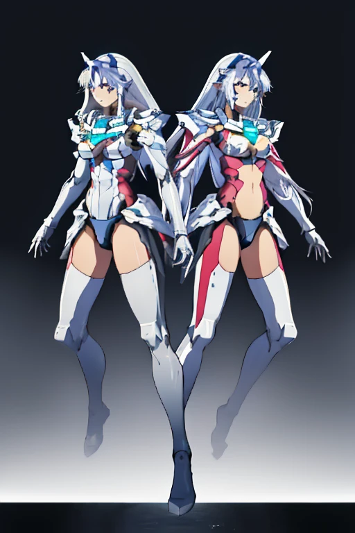 Satsuki Kiryuin, large breasts, thighhighs, tight leather stockings, White stockings, White shoes, (((underboob))), junketsu, bikini, cleavage, large breasts, revealing clothes, clothing cutout, cleavage cutout, white panties, white thigh highs, thigh boots, garter straps, , dressed as junkets, (((straight posture))), Long katana in hand, robot, robotic body, cyborg girl, The body is made of metal, Cyber Eye, cybor killer, tubes throughout the body, thrusters, Mechanical legs, Mechanical arms, very detailed, super quality, 8k ultra resolution, holds a katana with both hands, Short skirt, clothing straps, blood on the cheeks, Epic Shot, in a fighting pose, blurry plan, against the backdrop of the cyber city, The metropolis of the future, very detailed, super quality, 8k ultra resolution