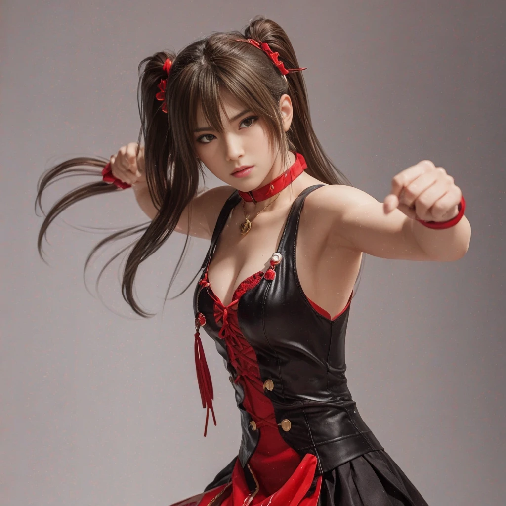 Mai shiranui, (melhor qualidade,ultra-detalhado),(Realista:1.37), rosto bonito e detalhado, Textura ultrarrealista, rosto delicado, athletic body, cores vivas. High definition, 8K