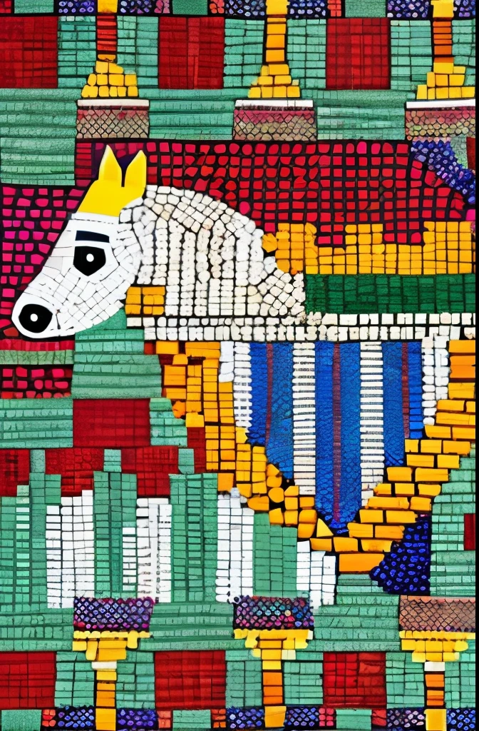 horse in a mosaic