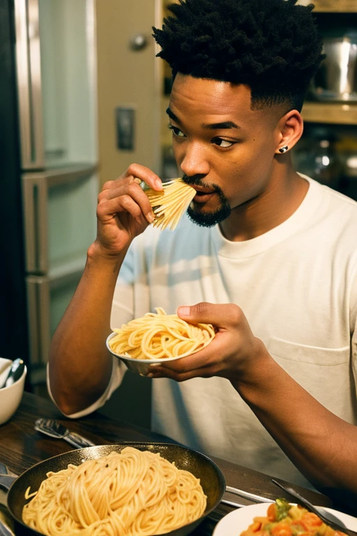 Will Smith eating pasta
