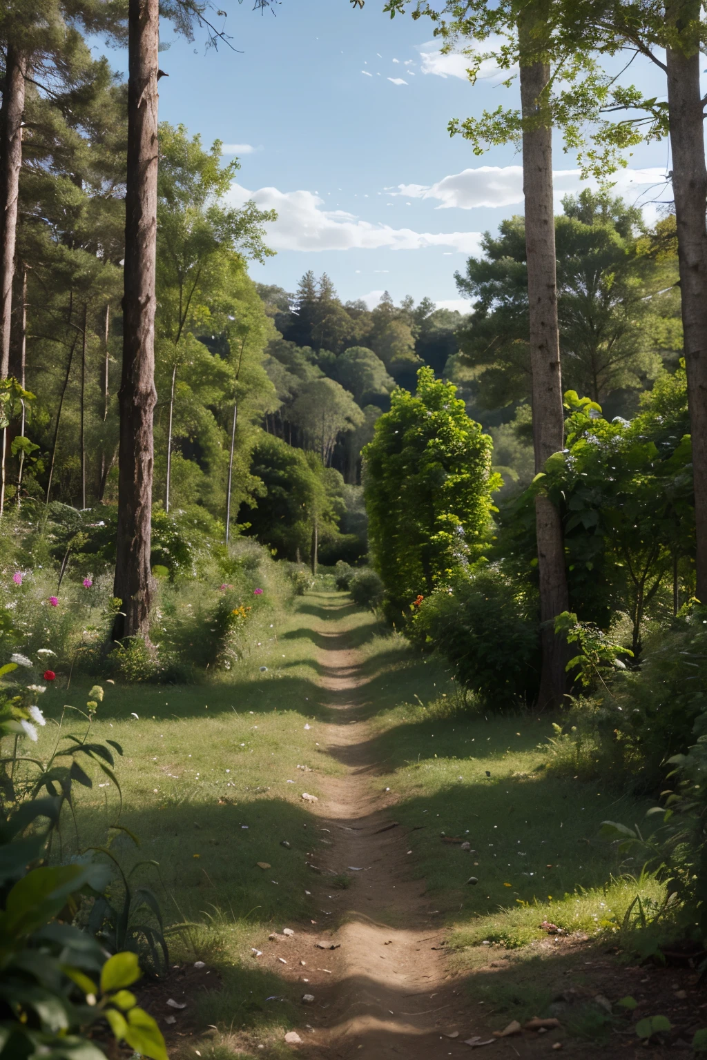 Beautiful hyper-realistic and super-detailed background that shows the vegetation of a virgin forest with exotic, large-leaved plants,