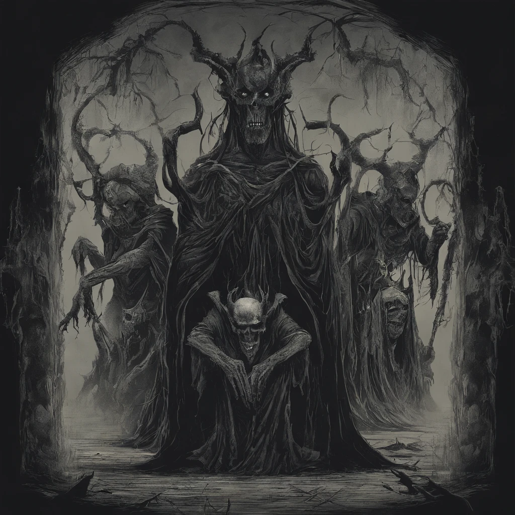 Satanic baby eating Chabad Lubavitch Vril, Intertel, Solomon Demons, having Sabat satanic baby eating rituals together causing mass genocide, democide, suffering and pain to the people of earth, ball point pen drawing by juan francisco casas, digital painting by wataboku, illustration by Mai Yoneyama, traditional painting by Ambika Devi, trending in artstation, surreal lighting and galaxy back drop lighting and sharp contrasts, vibrant colors and highly detailed characters, featured in trending artstation 3D art
