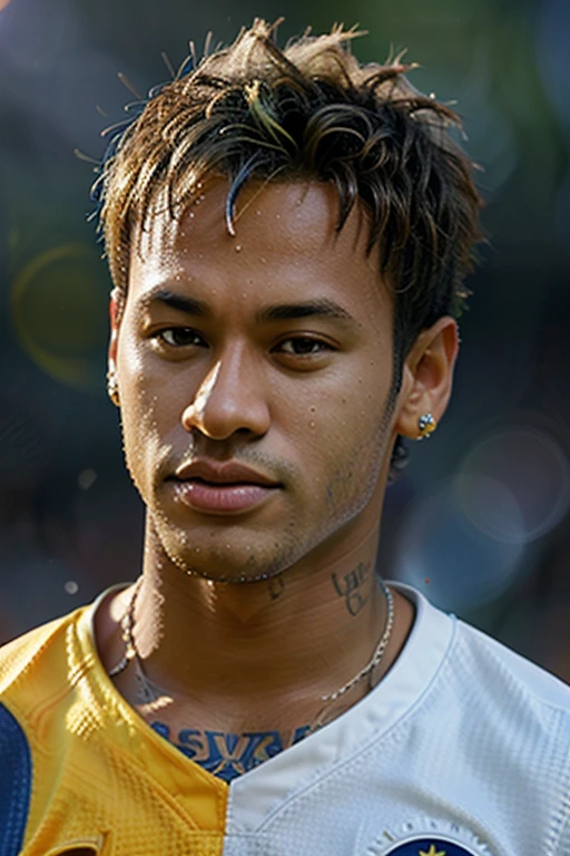 Neymar, (Estilo Pixar) (obra de arte:1.2) (Bokeh) (Melhor qualidade) (pele detalhada) (textura detalhada) (8k) (argila) (cinematic lighting) (sharp focus