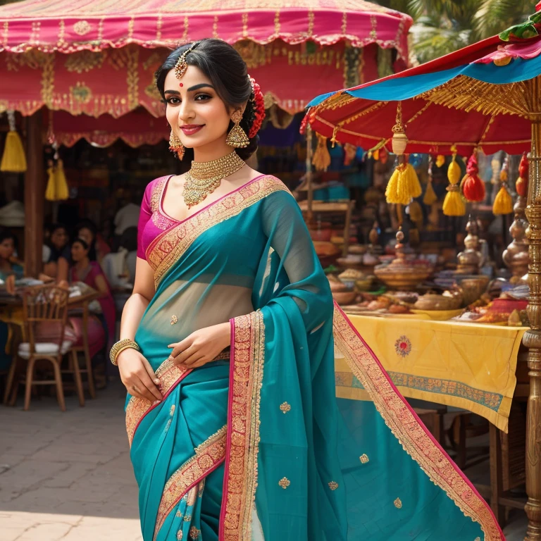 Social media post on raksha Bandhan where business venture is saree shop