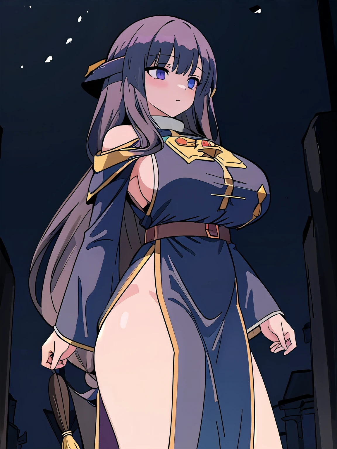 (girl long hair:1.2), (huge tits:1.0), (mage:1.5), (dark atmosphere)