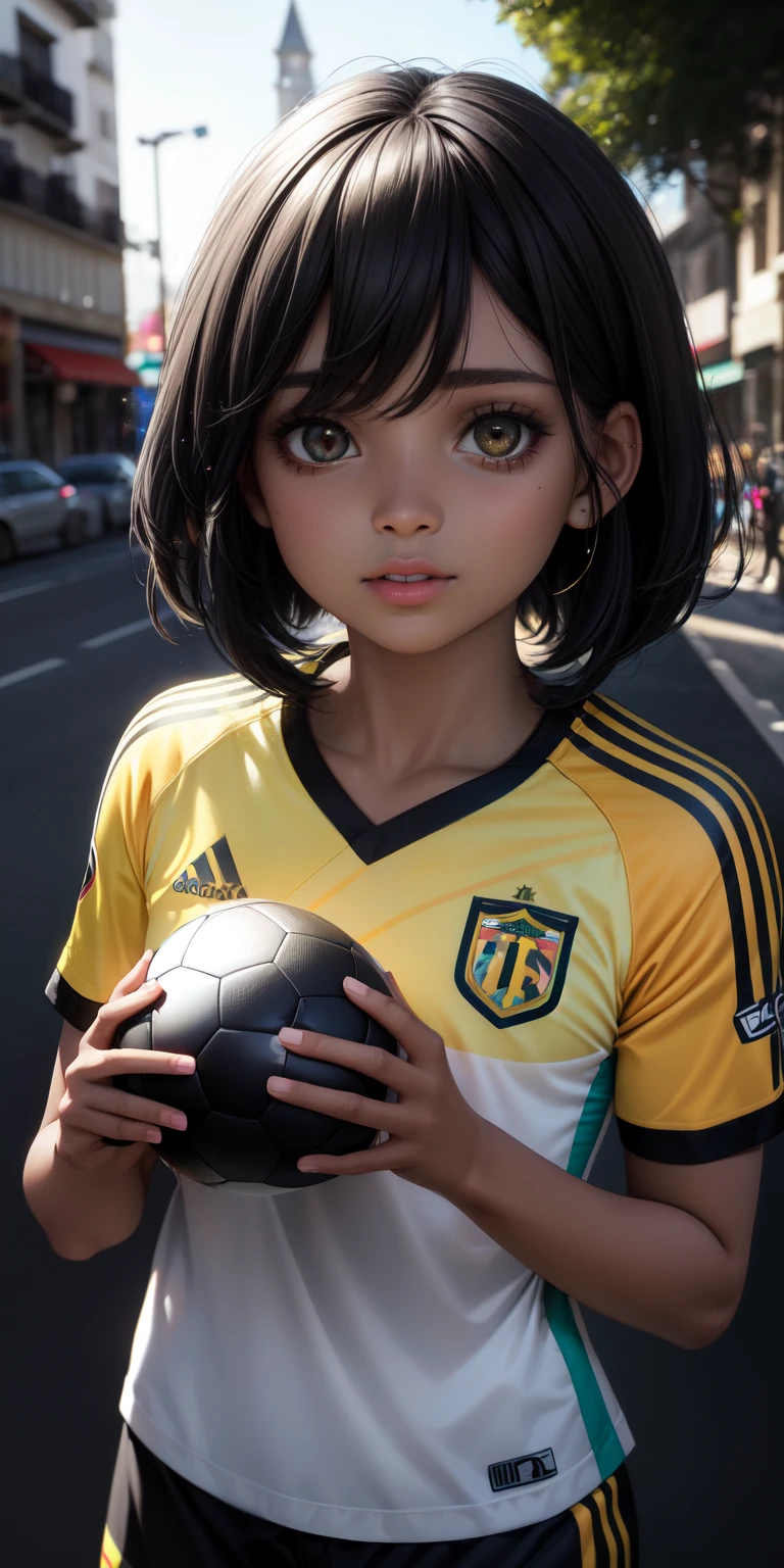 realista, 1 chica, pelo negro y corto, ojos negros, ojos brillantes, soccer jersey , falda, Labios partidos, rubor, noche, flores, sol, sollight,