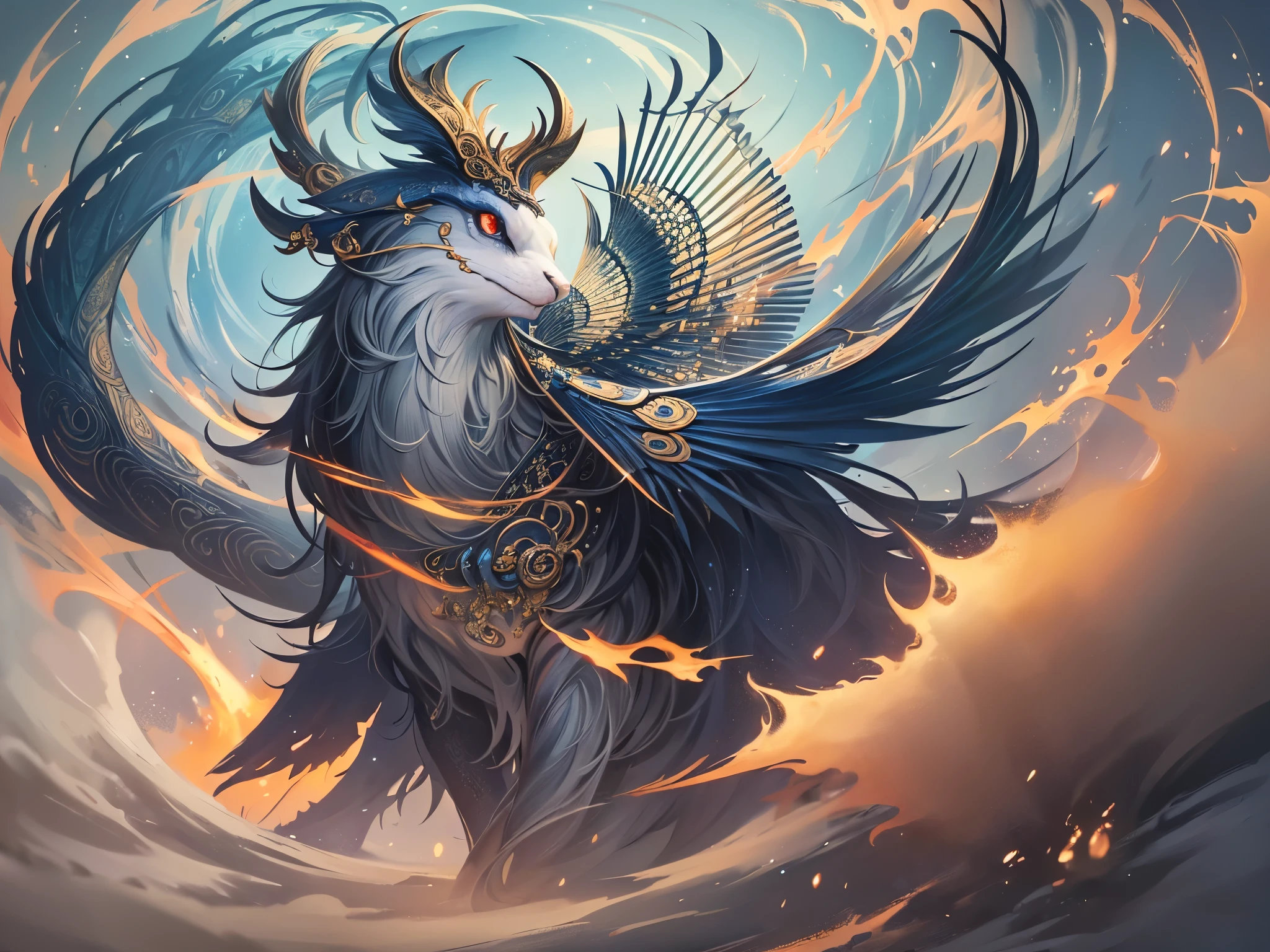 ((highest quality)),(ultra high resolution),(Super detailed),(detailed description),((best CG)),(best work of art),super precision art,amazing drawing art,(Japanese-inspired fantasy art with intricate detail:1.5),