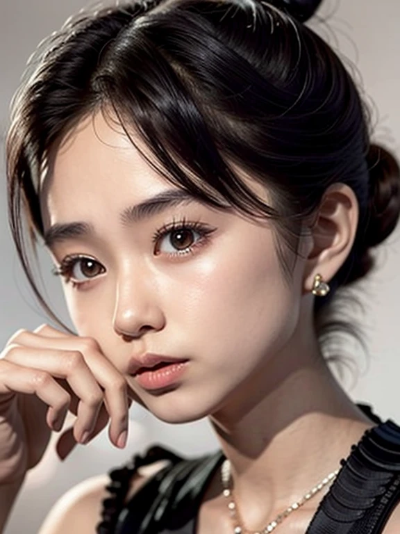 masterpiece, best quality, UHD 4K, 1girl, (3/4 VIEW), <lora:Eumix:10>, photography of a young woman solo, (extreme CLOSE-UP), outdoors, (X2D 100C, f/1.4, sharp focus), natural light, volumetric lighting, street photography,