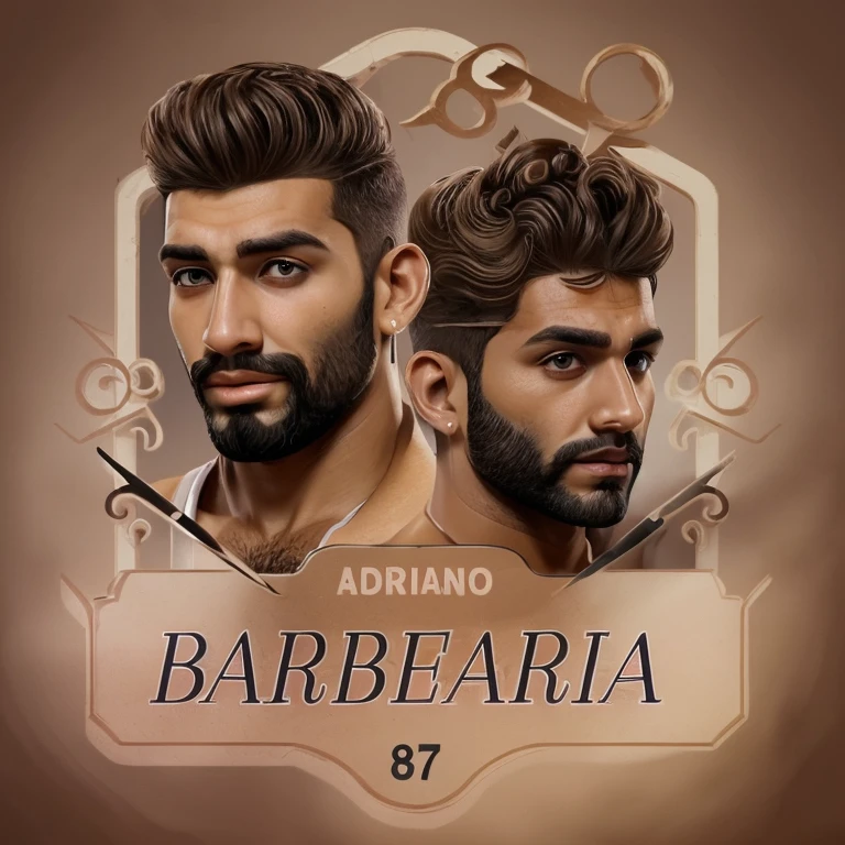 Coloque barba nos rostos dos homens