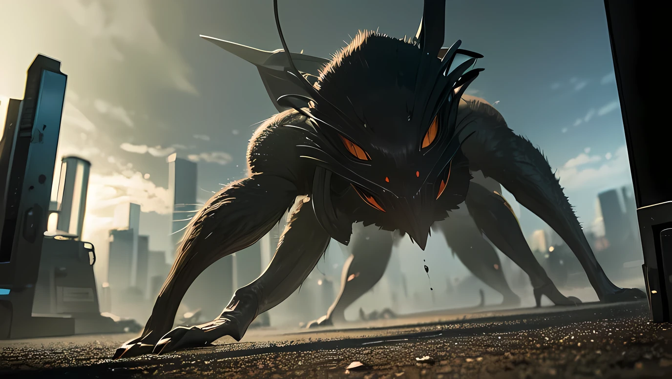 SCP-538 Shadow Spiders, from SCP lore, SCP-538 appears to be animate shadows of an unknown species of spiders, it appears to "feed" off of the shadows of other living objects, and will move to the nearest shadow cast by a living organism, a single specimen of SCP-538 can grow up to approximately 15 square centimeters in size, occlusion shadow, specular reflection, rim light, unreal engine, octane render, artgerm, artstation, art by hiroaki samura and ilya kuvshinov and ossdraws, intricate, highly detailed 8K, fantasy illustration, extremely beautiful and aesthetic shape of face and body, movie poster