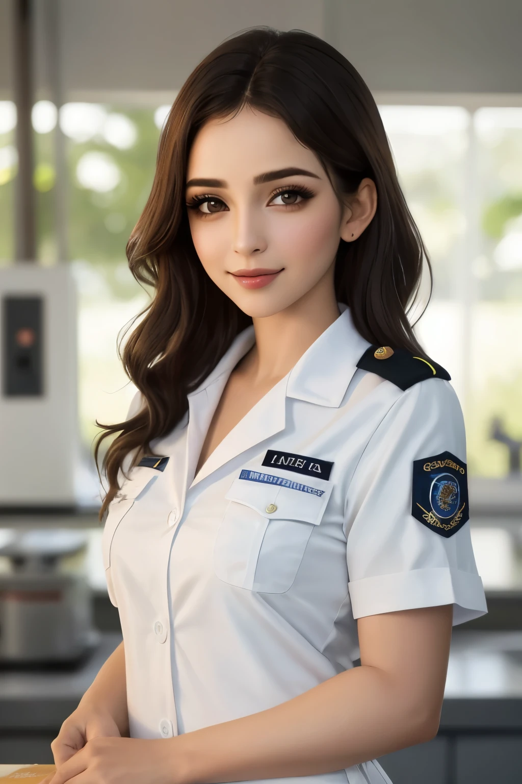 Uma garota loira platinada dos olhos azuis com o uniforme da sonserina, havendo uma quimica e tensao romantica entre eles na imagem