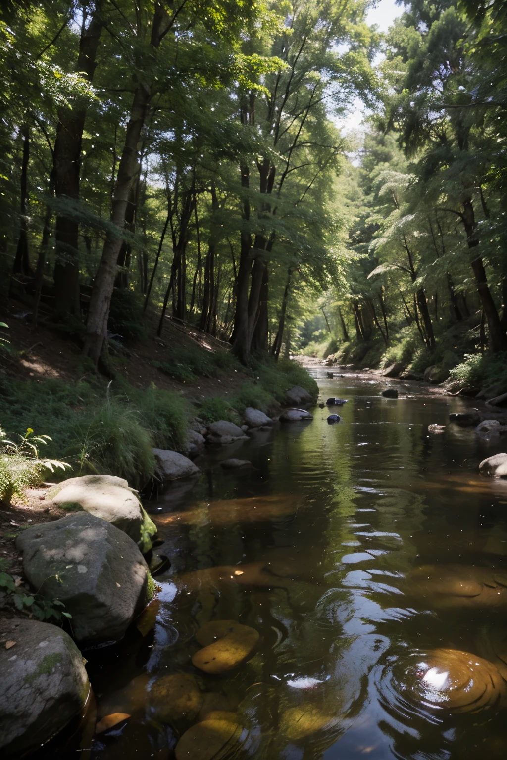 forest landscape with creek