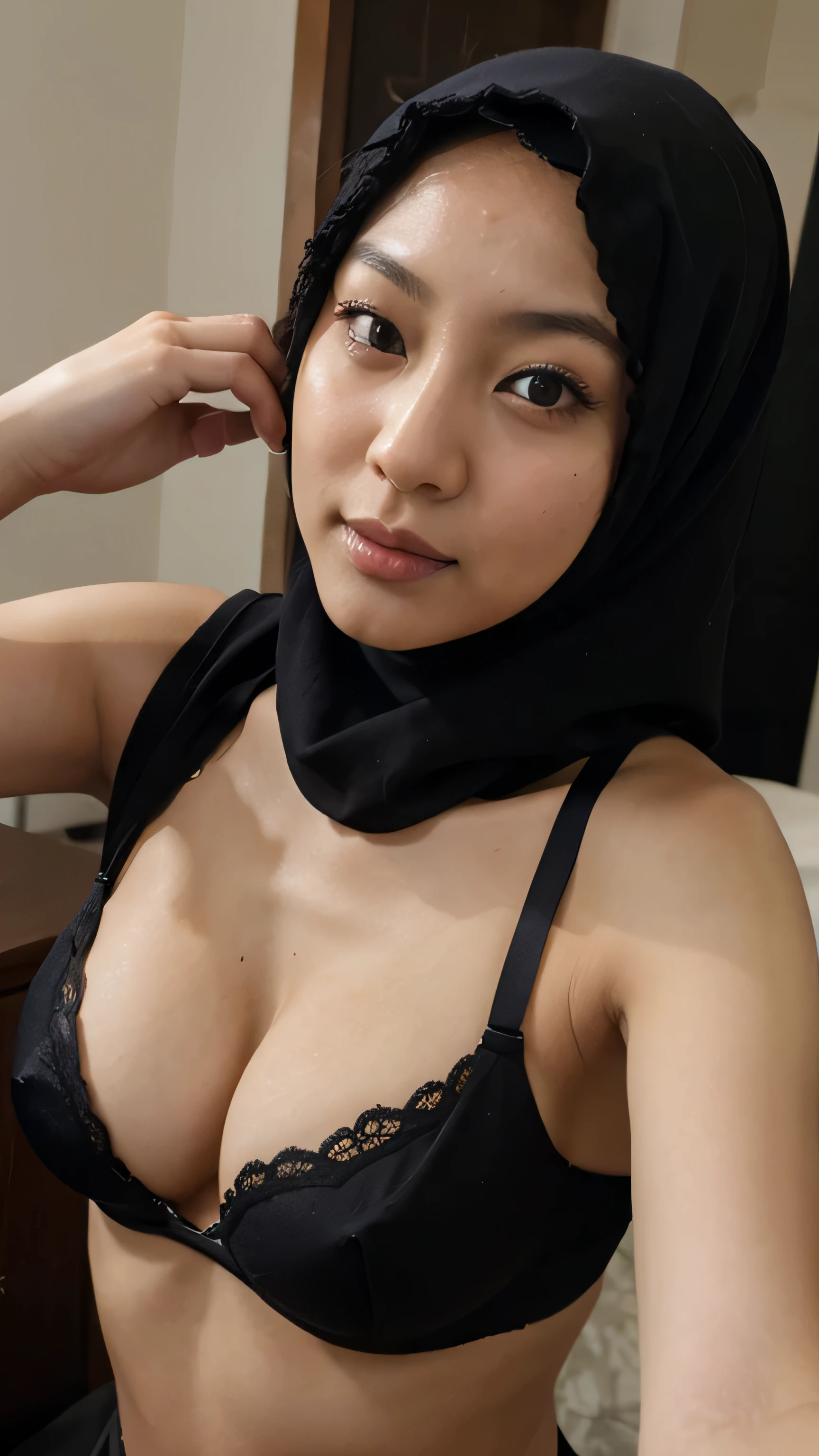 hijab, real photo, asian, bra, selfie