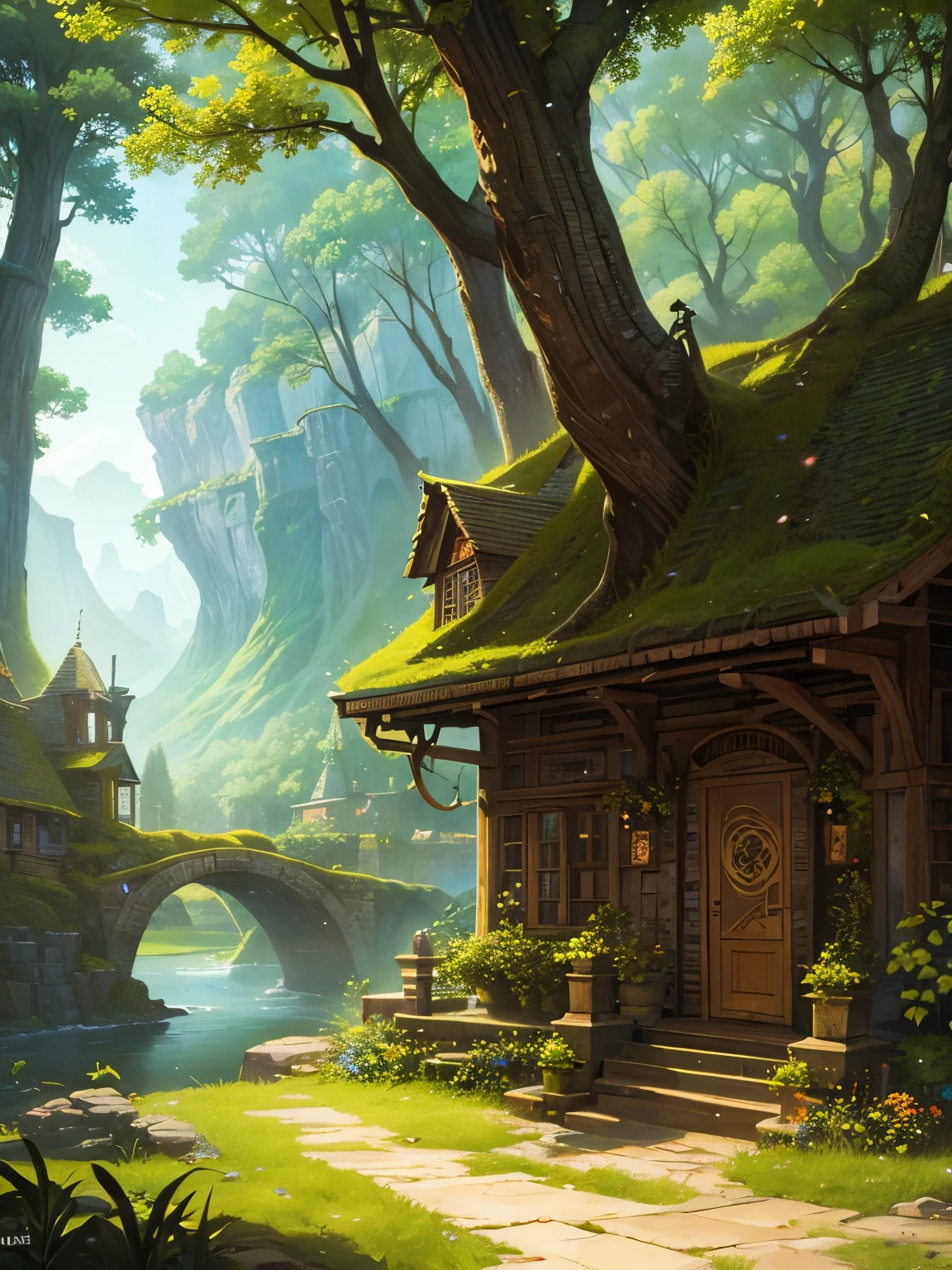 background, fantasy, wonderful, fantasy, forest, goblin