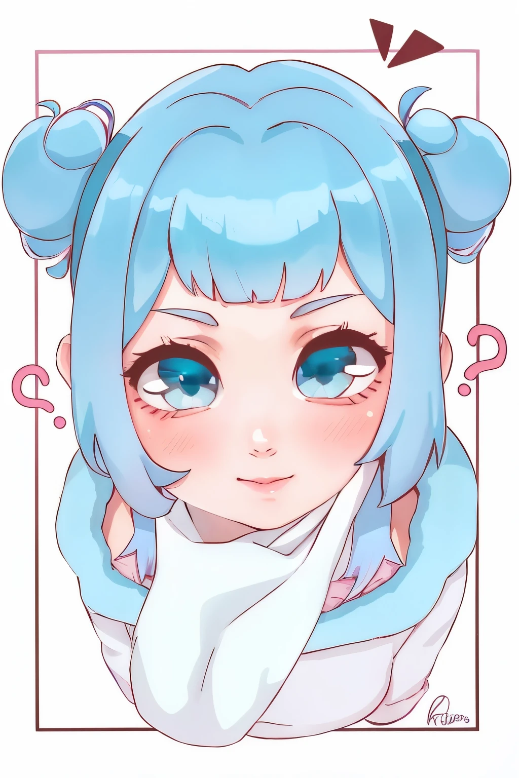 a girl with blue hair and blue eyes, moe art style, in style, cute face, kawaii realistic portrait, girl with teal hair, cute girl , cute girl portrait, hatsune miku portrait, model style character, cute kawaii girl