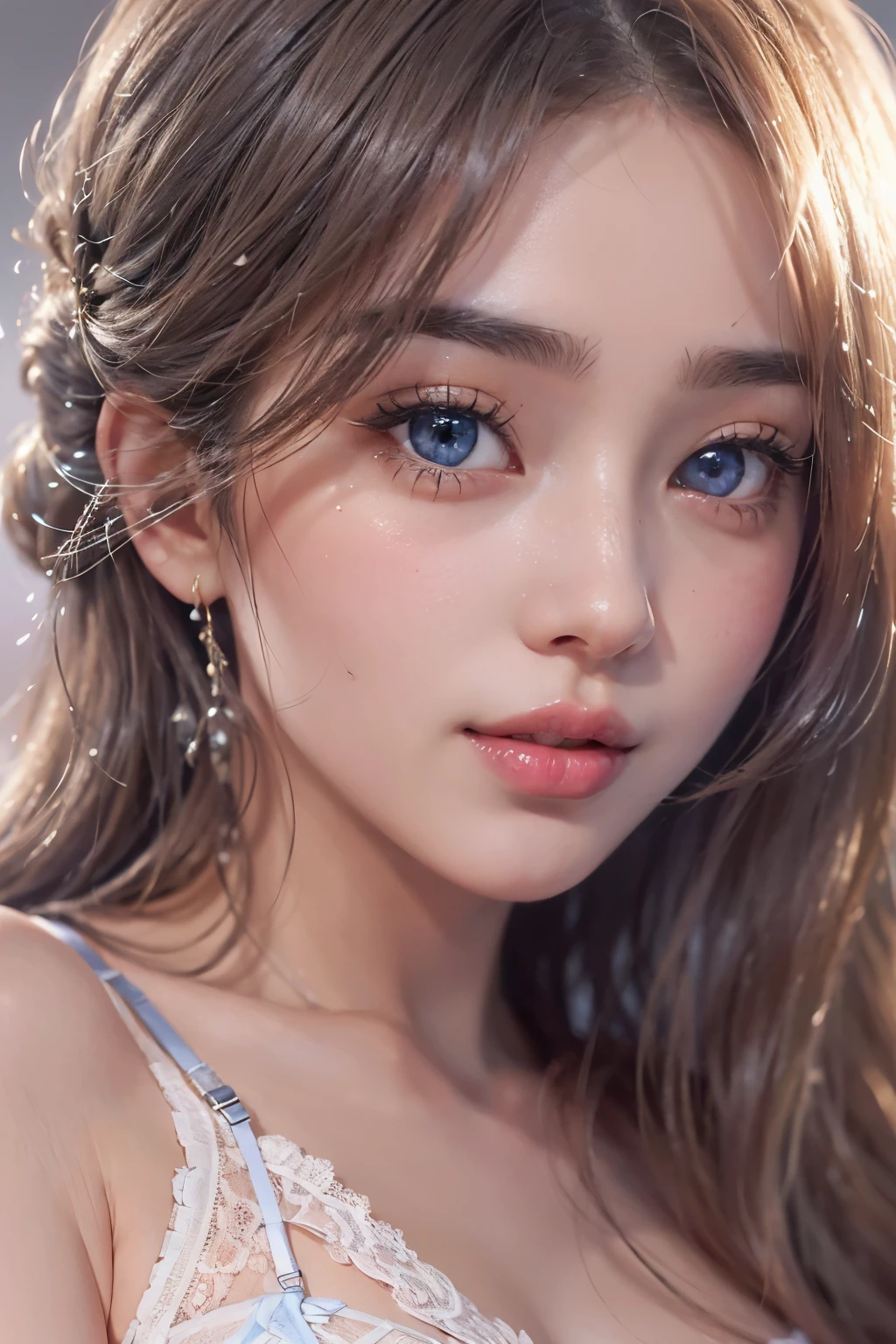 1woman, (Ultra realistic, high res), (highly detailed eyes, highly detailed hair, highly detailed face, highly detailed plump lips), (off shoulder with open breasts), breasts,  full body, caute smile, (best quality:1.4), Raw photo, (realistic, photo-realistic:1.37), professional photography, cinematic light, (fine face: 1.2),fashion model 20 years old, cute, [[[[pure eyes]]]], [[[[closeup]]]], [[[[chest]]]], [[[[neck]]]], [[[[shoulders]]]], perfect eyes, perfect iris, perfect lips, perfect teeth, perfect skin, soft front light, glow, HDR, (muted colors:1.2), Retrato da mulher、white skin、((cabelo Castanho ondas suaves)) Best Blanco Romantico、8k resolution、Frente Illuminada、アメリカの女の子のPortrait、solo、20-year-old、beautiful face、whole body、super sexy、medium side cut、beautiful black hair、beautiful little face woman, solo,　black theme,　look at the audience,one woman, It&#39;s real, Wolfsan-6500-V1.3, anime、animeスタイル、beautiful diamond eyes、20 year old american girl、braided hair、swimsuit、portrait beautiful detailed woman, very detailedな青い顔, Reality, beautiful narrow blue eyes, huge file size, Super detailed, High resolution, very detailed, highest quality, masterpiece, An illustration, very detailed, ticker, Unite, 8K painting wallpaper, fine, fine details, masterpiece, highest quality, Hvery detailed ticker uniform 8K wallpaper, face light movie lighting、cuteブラウス, dark background, oil, masterpiece, diffused soft film lighting, Portrait, highest quality (perfect face:1.4),stunning girl pictures,(8K and、photorealistic:1.25) 、(lip gloss、eyelashes、shiny face、shiny skin、highest quality、超High resolution、Depth of the bounds written、chromatic aberration、caustic road lighting、natural shading、sexy 1girl, Extremely cute, Amazing face and eyes, (Beautiful lovely smile), (extremely detailed beautiful face), bright and shiny lips, (cute bikini:1.3), (very elaborate lace bra:1.5), smooth skin, super beautiful, attractive, (Best Quality:1.4), (hyper quality), (Ultra-detailed), (hyper-realistic, Photorealsitic:1.37), Authentic skin texture, complex details, extremely detailed CG unified 8k wallpaper, RAW Photos, professional photograpy, Cinematic lighting, coast, sea, palm trees,masterpiece, best quality, high quality, High definition, High quality texture, High quality shadow, high detail, beautiful detailed, finely detailed, extremely detailed cg, detailed texture, a realistic representation of the face, realistic, colorful, delicate, Cinematic Light, sidelighting, Lens Flare, Ray tracing, sharp focus, (intrica