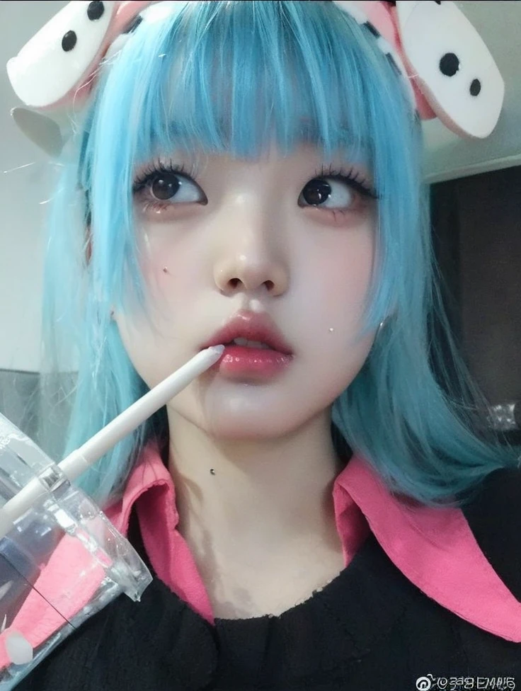 2 girls, 18 years old, face full of sperm, cum shot, on her knees, green hair, white cream on the face, cumshot, facial sperm,