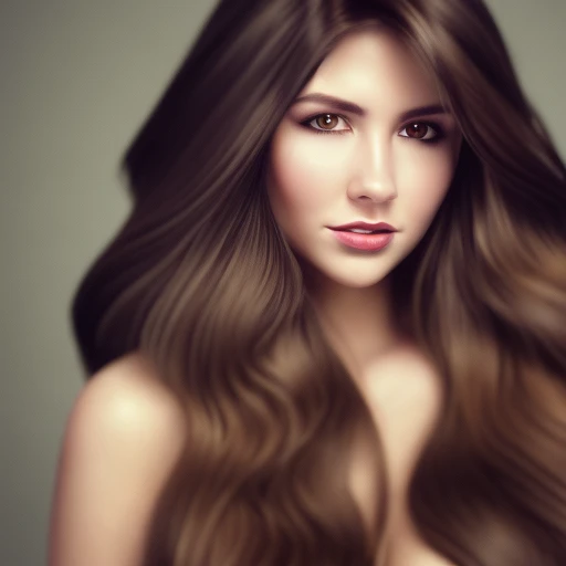 priority-enhancement:face-focused_high-quality, photo of an attractive brunet woman with long hair, looking at the camera, portrait photography, in the style of studio lighting, shot on Hasselblad 500 C/M --ar 73:128 --stylize 750