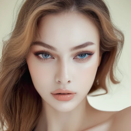 (masterpiece, best quality:1.2), 1girl, solo, 4k, high resolution, focused, defined face, dynamic pose, ((Best quality, 8k, Masterpiece :1.3)), 1girl, beautiful woman with emphasis on a sensual natural look: 1.4, (flawless makeup: 1.2), highly
detailed 3D rendering, realistic facial features, mesmerizing eyes, ((perfectly sculpted lips)), showcasing the upper body, (delicate collarbones), (seductive gaze), (natural pose), exuding elegance and allure