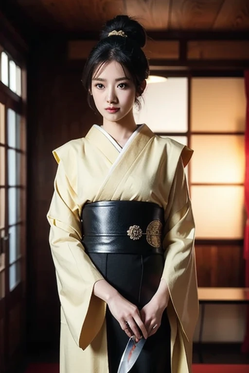 warrior,arms,armor,sword,alone,japanese armor,warrior,long hair,black hair,holding,knife,holding arms,topknot,looking at the viewer,cigarette,1 girl,hair ornaments,ponytail,sheath,black eye,holding sword,shoulder armor,Blood,male focus,Hairpin,kusazuri,sheathed,gloves,kimono,Blood splatter,Are standing,black gloves,looking to the side,cowboy shot,Wind,breastplate,realistic,high ponytail,floating hair,sheath,
highest quality,masterpiece,very delicate and beautiful,cg,unity,8k wallpaper,wonderful,finely,masterpiece,official art,very detailed cg unity 8k wallpaper,incredibly absurd,huge file size,Super detailed,High resolution,very detailed,