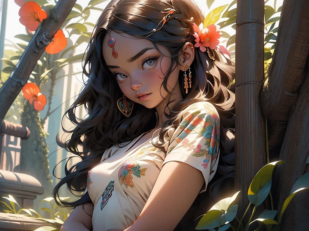 Butterfly motif、Orange tones、Vibrant colors、((masterpiece)))、(((top-quality)))、((ultra-detailliert))、(A hyper-realistic)、(highly detailed CGillustration)、Official art、Amsterdam at the beginning of the 20th century、Victorian England motif, Red Window、Decadent、Madame Papillon、Cool Beauty、Masquerade、refinement、Elegance、Colorful and detailed mask design、matchless beauty、Fans、gorgeous dress、jewely、Perfect Angle、perfect-composition。full body Esbian ((small breasts, slim waist, flat stomach, )) long black hair in braids, twin braids of long, black hair, cute face, 64k, award winning illustration, realistic light, ultra-detailed, high quality concept art, trending art on Artstation, Chinese ink painting, inspired by Daiqing Tana and Haya, inspired by SaDingDing, inspired by Otyken, inspired by Cave of 1,000 Buddhas and Taoist mythology, inspired by Alphonse Mucha style with art nouveau elements.