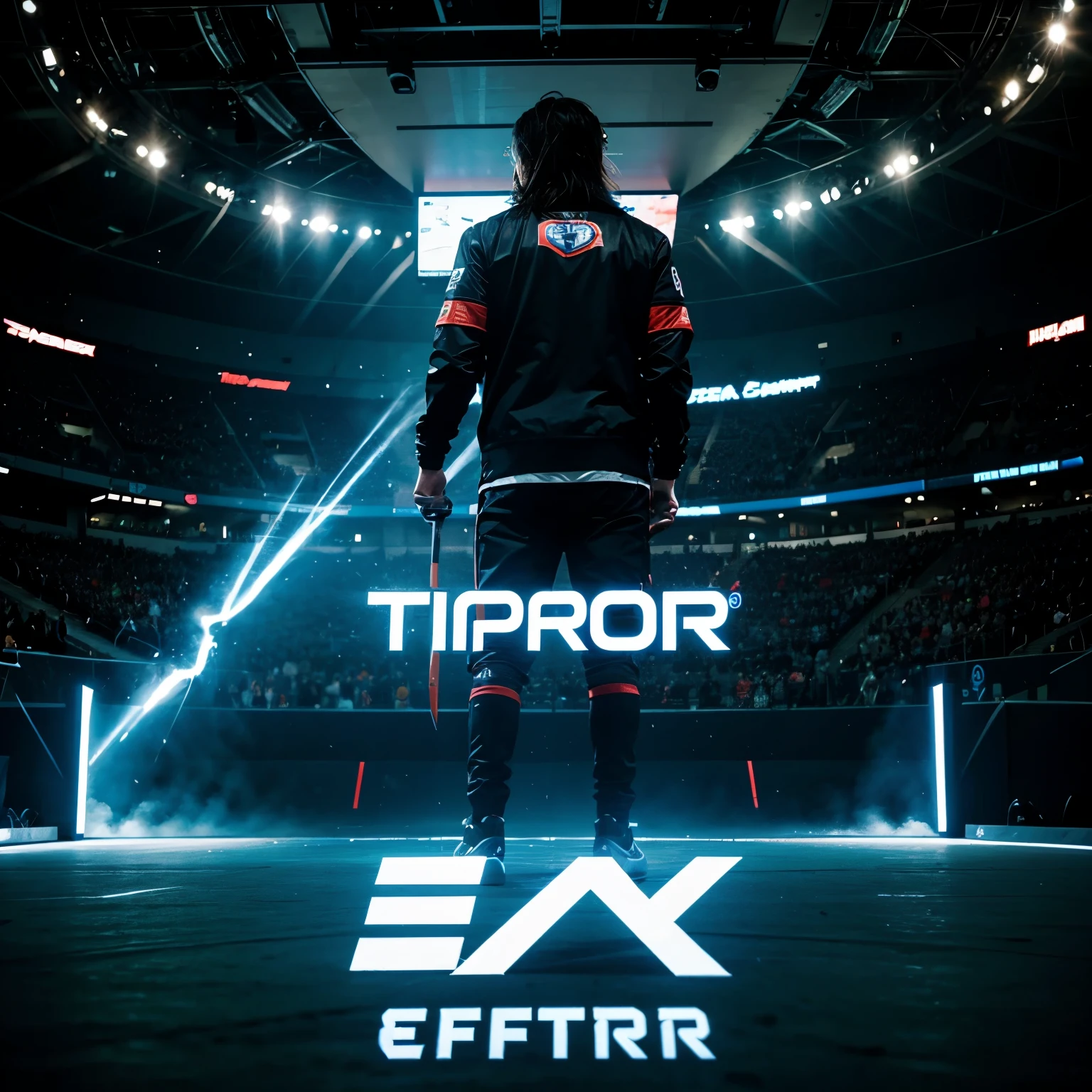Esport logo thunder efect SHA