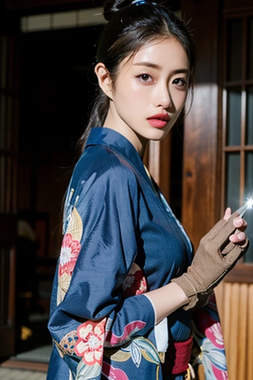 warrior,arms,armor,sword,alone,japanese armor,warrior,long hair,black hair,holding,knife,holding arms,topknot,looking at the viewer,cigarette,1 girl,hair ornaments,ponytail,sheath,black eye,holding sword,shoulder armor,Blood,male focus,Hairpin,kusazuri,sheathed,gloves,kimono,Blood splatter,Are standing,black gloves,looking to the side,cowboy shot,Wind,breastplate,realistic,high ponytail,floating hair,sheath,
highest quality,masterpiece,very delicate and beautiful,cg,unity,8k wallpaper,wonderful,finely,masterpiece,official art,very detailed cg unity 8k wallpaper,incredibly absurd,huge file size,Super detailed,High resolution,very detailed,