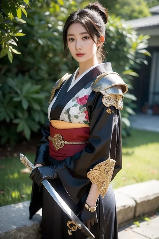 warrior,arms,armor,sword,alone,japanese armor,warrior,long hair,black hair,holding,knife,holding arms,topknot,looking at the viewer,cigarette,1 girl,hair ornaments,ponytail,sheath,black eye,holding sword,shoulder armor,Blood,male focus,Hairpin,kusazuri,sheathed,gloves,kimono,Blood splatter,Are standing,black gloves,looking to the side,cowboy shot,Wind,breastplate,realistic,high ponytail,floating hair,sheath,
highest quality,masterpiece,very delicate and beautiful,cg,unity,8k wallpaper,wonderful,finely,masterpiece,official art,very detailed cg unity 8k wallpaper,incredibly absurd,huge file size,Super detailed,High resolution,very detailed,
