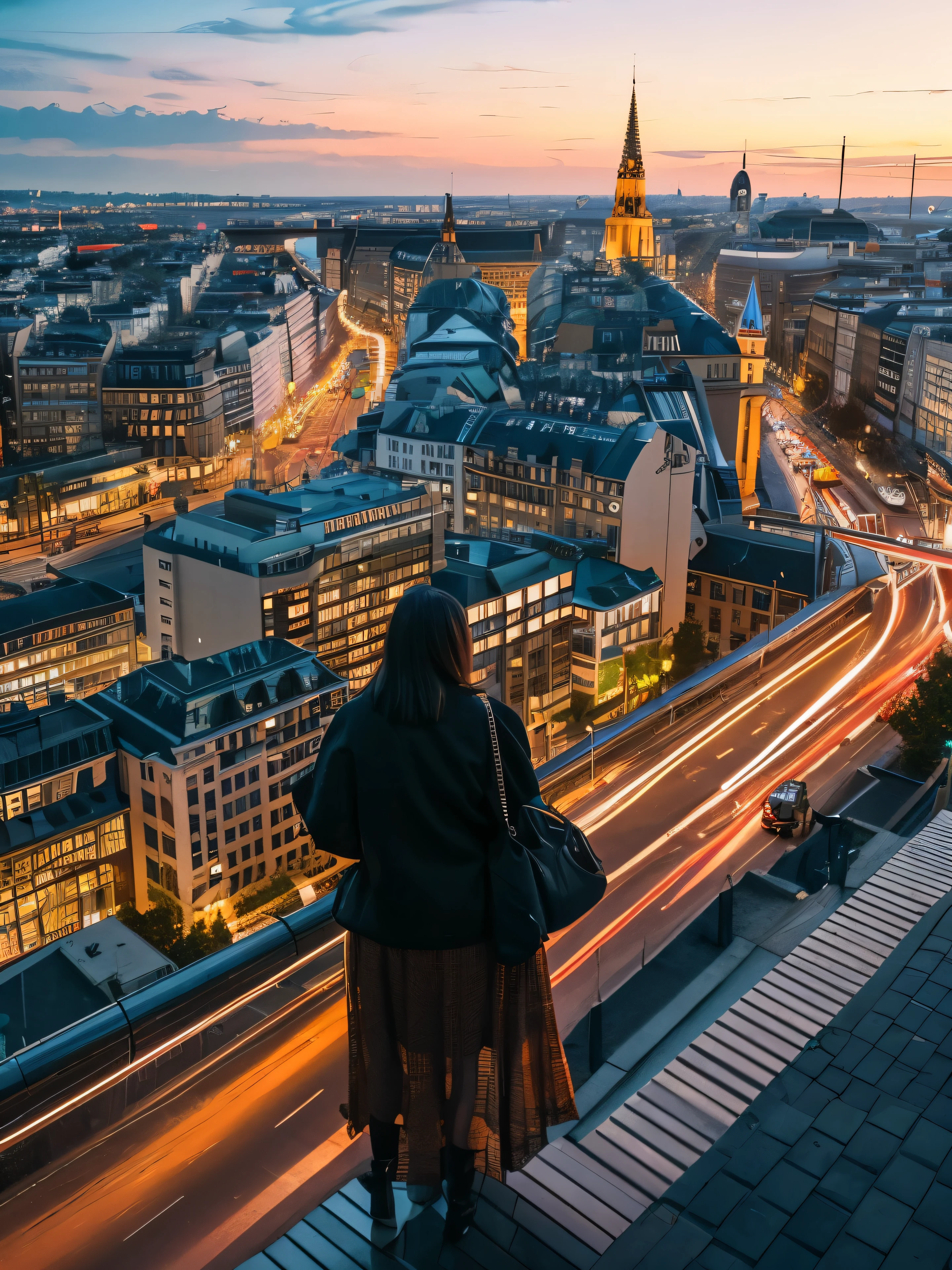 Please change it to a European cityscape.,
