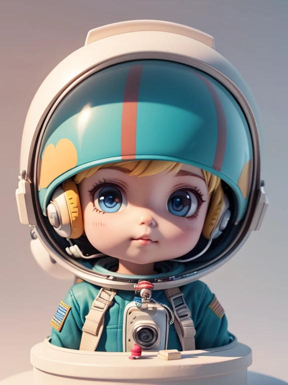 There is a little doll with helmet and helmet, cute 3d rendering, little astronaut looking up, portrait anime space cadet boy, cute 3d anime boy rendering, cute detailed digital art, male explorer mini cute boy, 3d rendering stylized, 3d rendered character art 8k, cute digital painting, anime style 3d, super detailed rendering