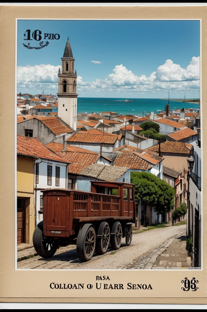 Postal de Uruguay colonial 