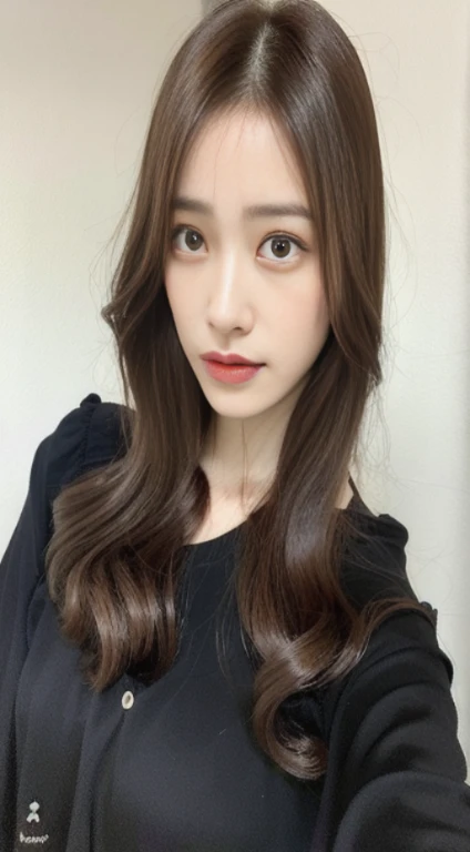 Alafed woman with long brown hair and black shirt, Yoshitomo Nara, deayami kojima, ayami kojima amano, Dilraba Dilmurat, Narumi Kakinouchi, Chiho Ashima, 🚿🗝📝, Ilya Kubshinov with long hair, by Yasutomo Oka