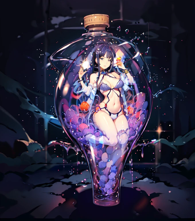Jelly Toy, Jelly Body, jelly girl, Jelly sculpture, Jelly Figure, Jelly tentacles, Purple Jelly Material, All Purple Jelly Skin, Purple jelly-like transparent body, Purple colloidal shapes, Purple Jelly One Piece Gelcoat, Transparent gelcoat, purple big breasts jelly gel coat、camel toe、huge tit、nipple puff、cleavage、Bottle Fairy
