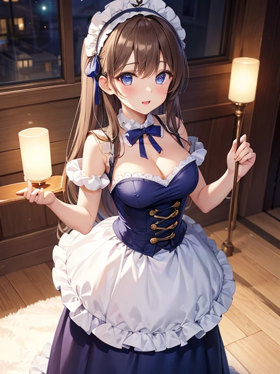 (1 girl、Dwarf girls、Sapphire eyes、Light Brown Hair Color、long hair、C-cup beautiful breasts、ta dress、The Elegance of an Aristocrat)