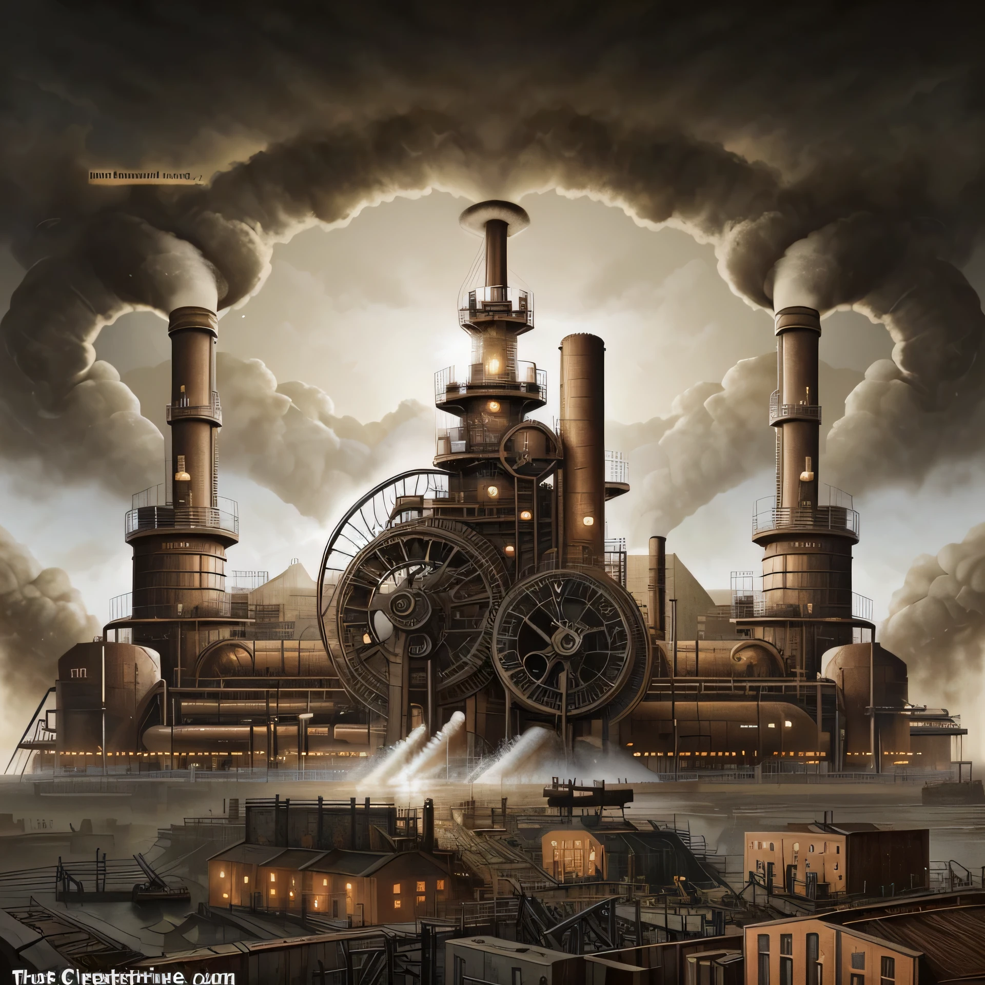Creative and great illustration of the industrial revolution in the world