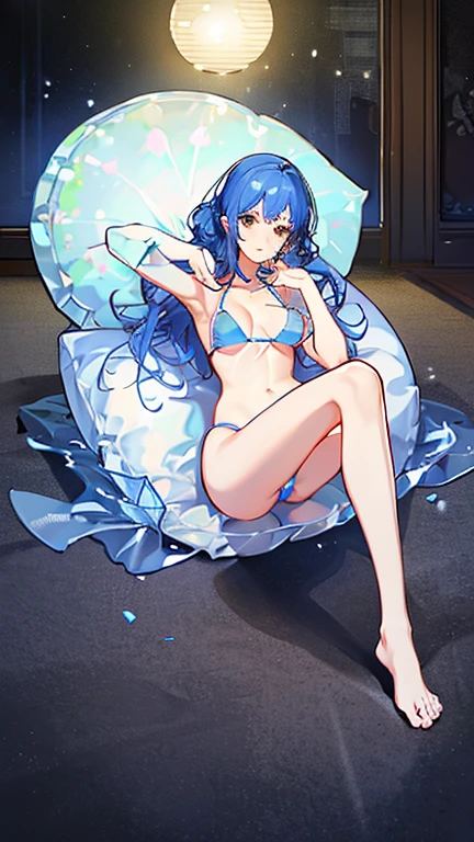 2 girls, the best, masterpiece, HD, (whole body), Symmetrical, alone, (whole body from head to toe), ((moro liberation front)), slingshot bikini, unrealistic, (( camel toe)), ((((translucent bikini)))), ((((translucent)))), ((((transparent)))), (((transparent clothing))), whole body视图, Look toward the camera, ((Picture of life-size pillows for 2 people separated left and right)), ((dakimakura)), (Lying in bed),Physically based rendering, beautiful women, Perfect body, Smile, bedroom, Giant breast, barefoot, toe