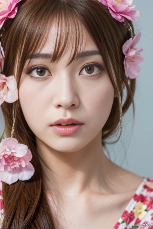 painting of a woman with flowers on her face, anime style, ジョジョanime style, detailed anime face, anime face, Hisoka, highly detailed angry anime face, inspired by anime, face anime portrait, angry look, stern look, pretty anime face, yayoi kasuma, anime style characters, anime style portrait, portrait of Hisoka hunter hunter