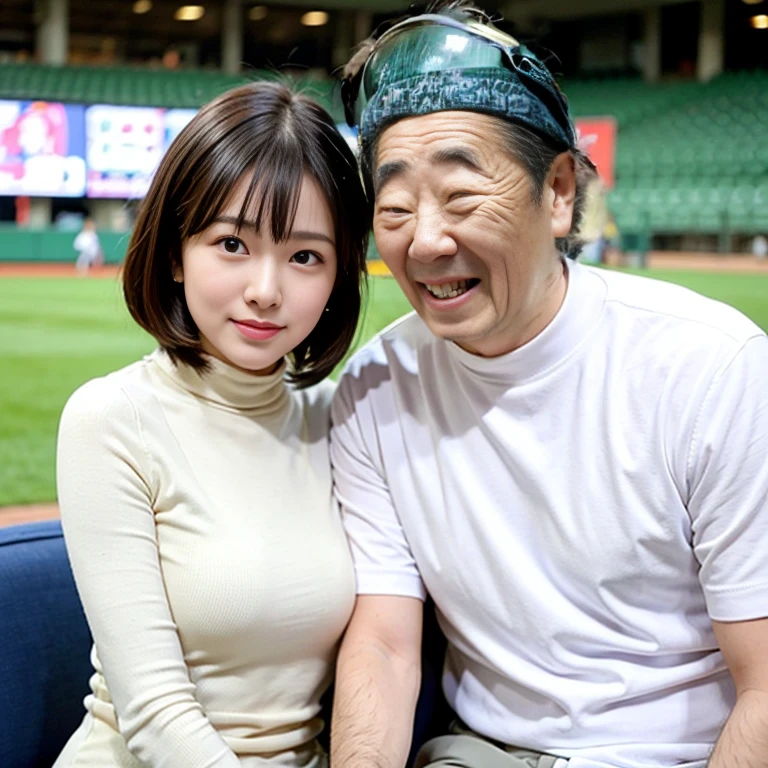 perfect face,japanese old man,laughing