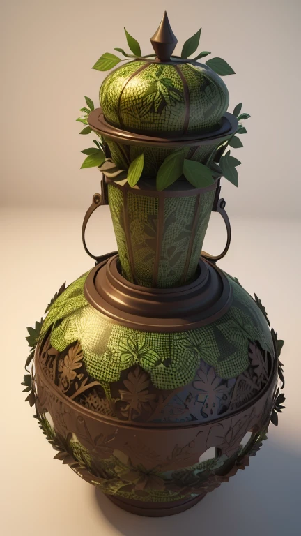 Various floral and leaf patterns, 3d, --automatic