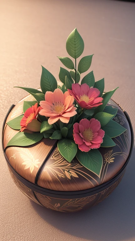 Various floral and leaf patterns, 3d, --automatic
