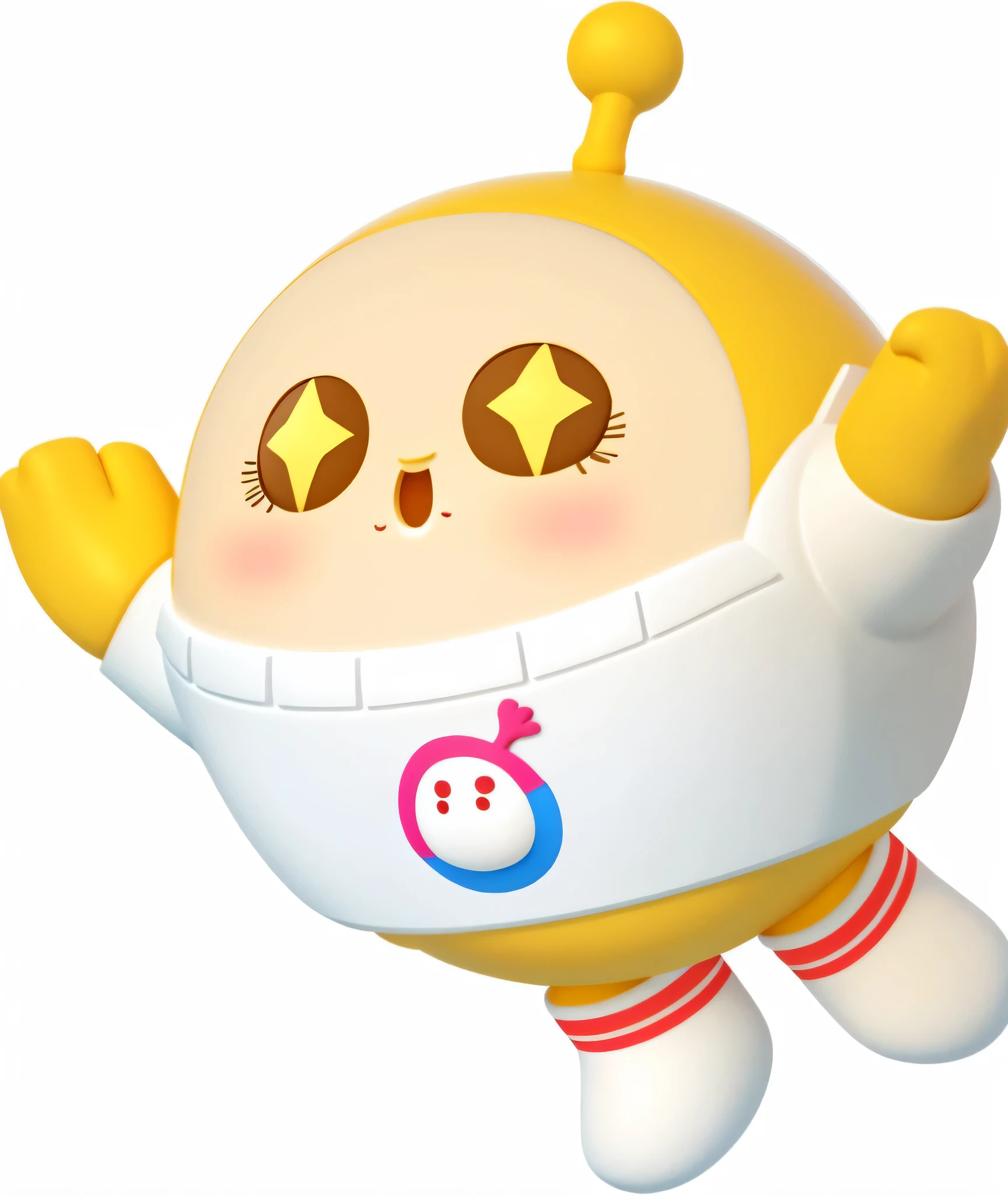 There is a toy,There are faces and eyes,happy,cheer,Close-up of toys, Cartoon characters, Lovely character, FBX, Lovely 3 d render, Lovely! C4D, video game character, game character,Super detailed 3d characters, 3D characters,, octane rendering,, Toy character design, spot,4k,8k,ultra high definition