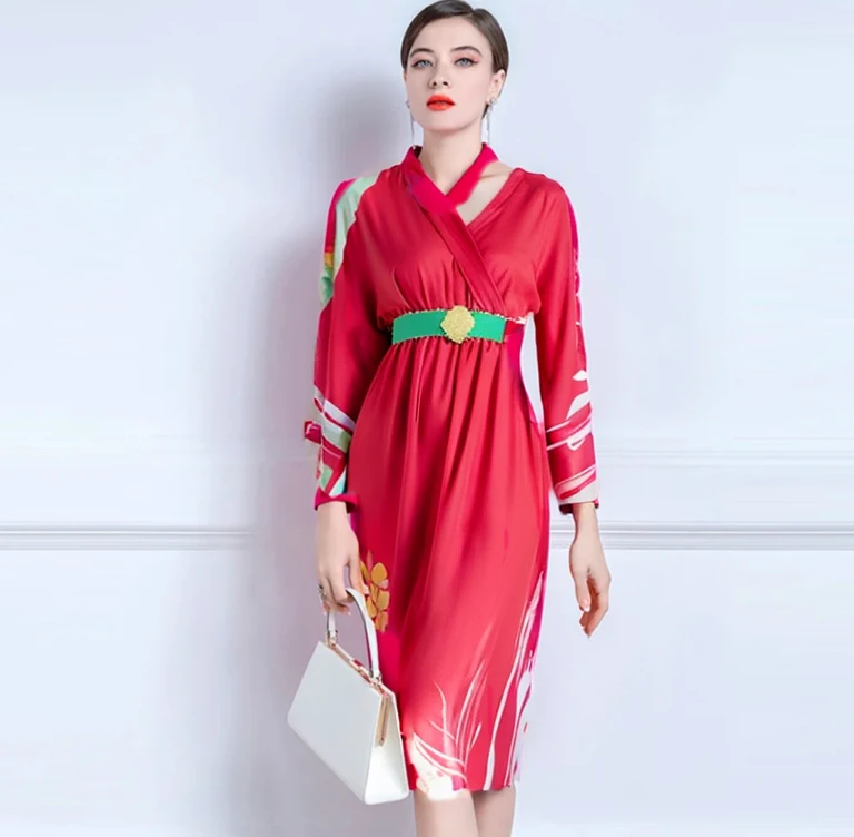 Kaftan for Women Muslin Morocco Caftan Wedding Easter Sunday Pentecost Kaftan Dress with Belt Green Ramadan Caftan