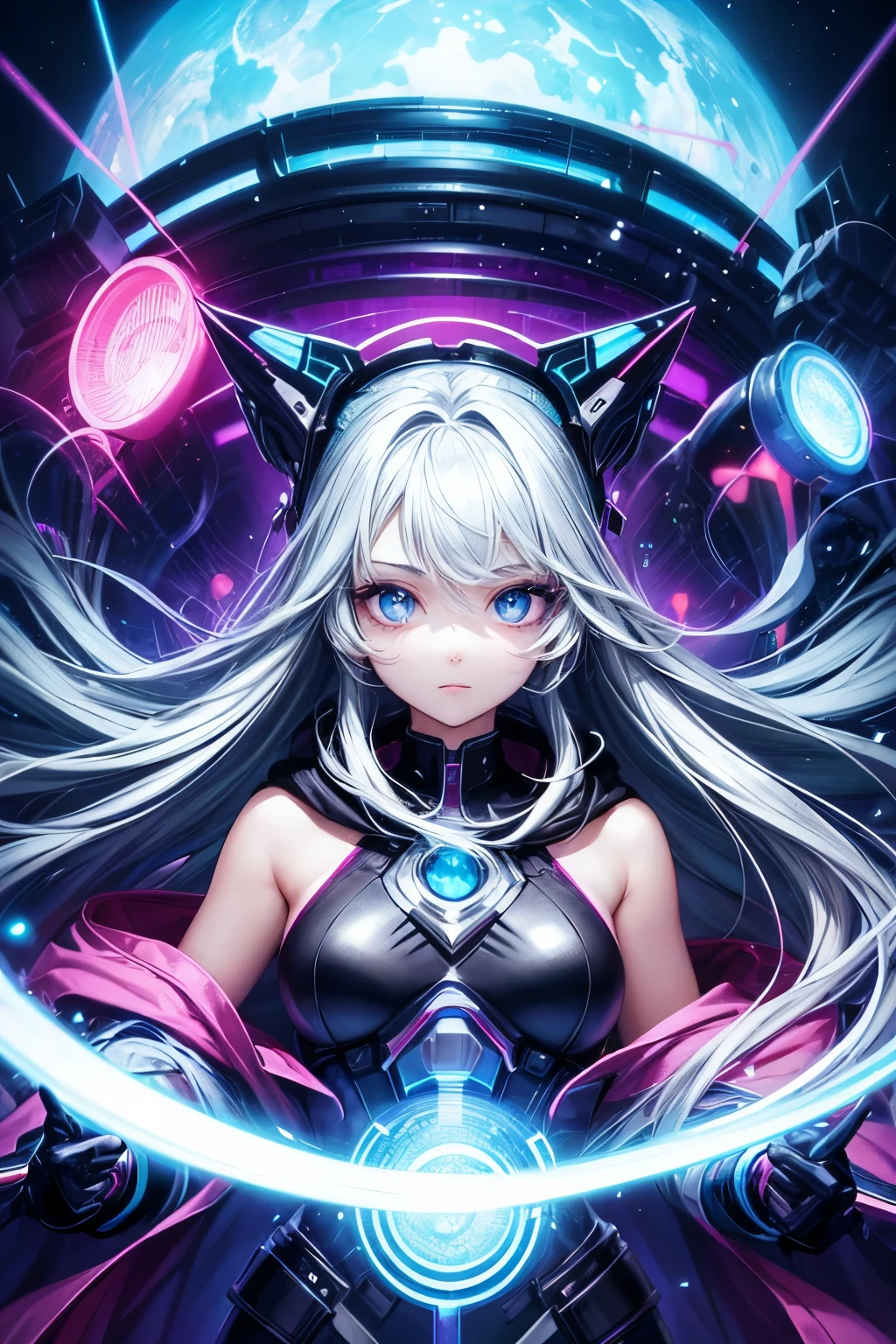 ultra quality,detailed, masterpiece, 16k, high resolution, beautiful, amazing, charming, elegant, stylish
BREAK
1 girl, 24 years old, Height is 164cm, ((Bust size is 88cm))
BREAK
(Long Hairstyle: 1.3), Beautiful and delicate flowing hair, Beautiful eyes, Detailed eyes, Shining eyes
BREAK
(colorful loose hoodie:1.2), Futuristic outfit, cyber costume
BREAK
Vibrant, Futuristic, Neon lights, High-rise buildings, Holographic advertisements, (Unusual eyes), (Glowing eyes), (Magic eyes)