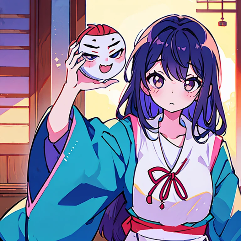 Japanese woman wearing a mask on her face, Ulzzang, cute natural anime face, Chiho, Clean and cute face, 8K selfie photograph, cute - well-groomed - face, Kanriu 666, student uniform