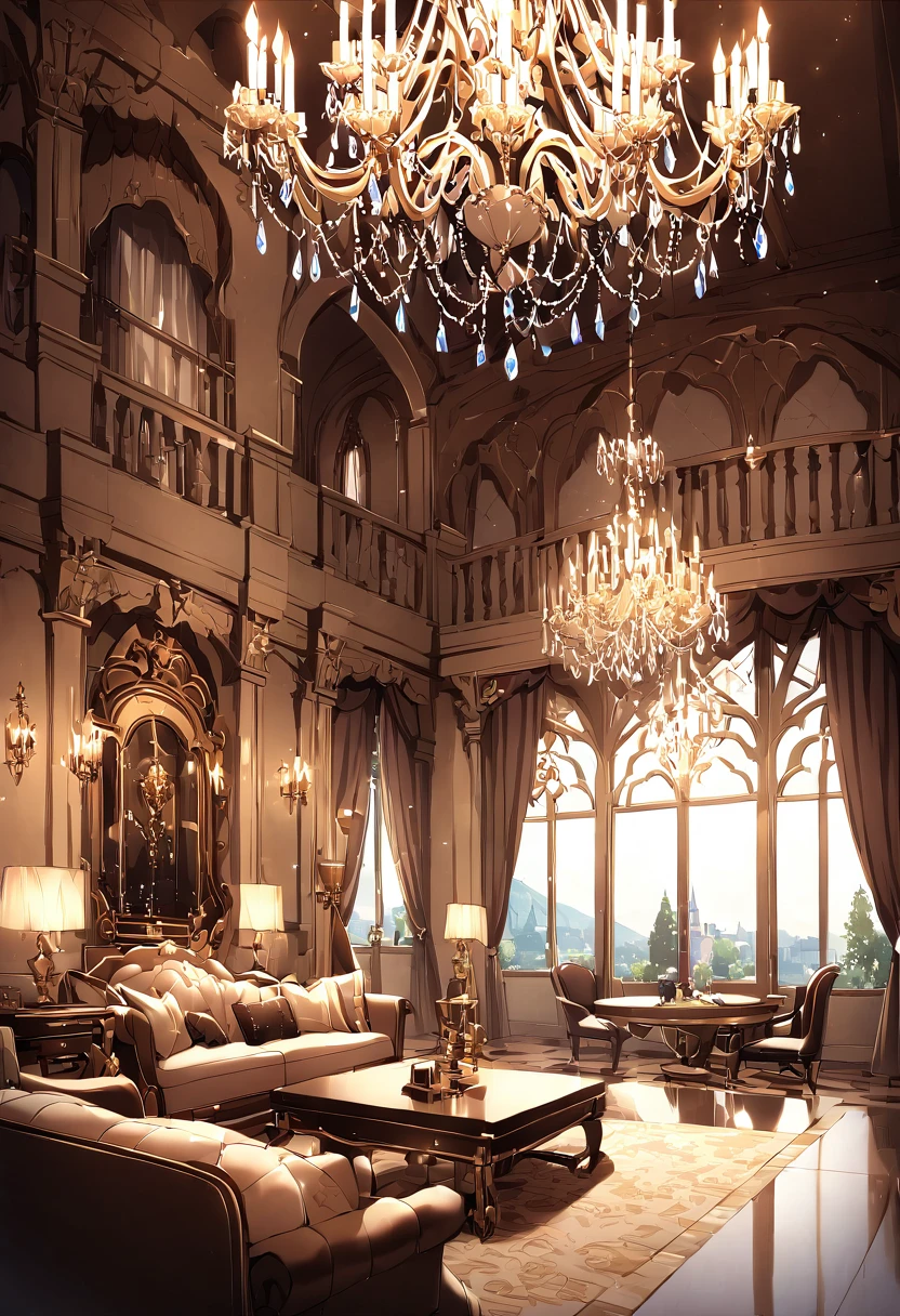 Castle　luxury room　interior　chandelier