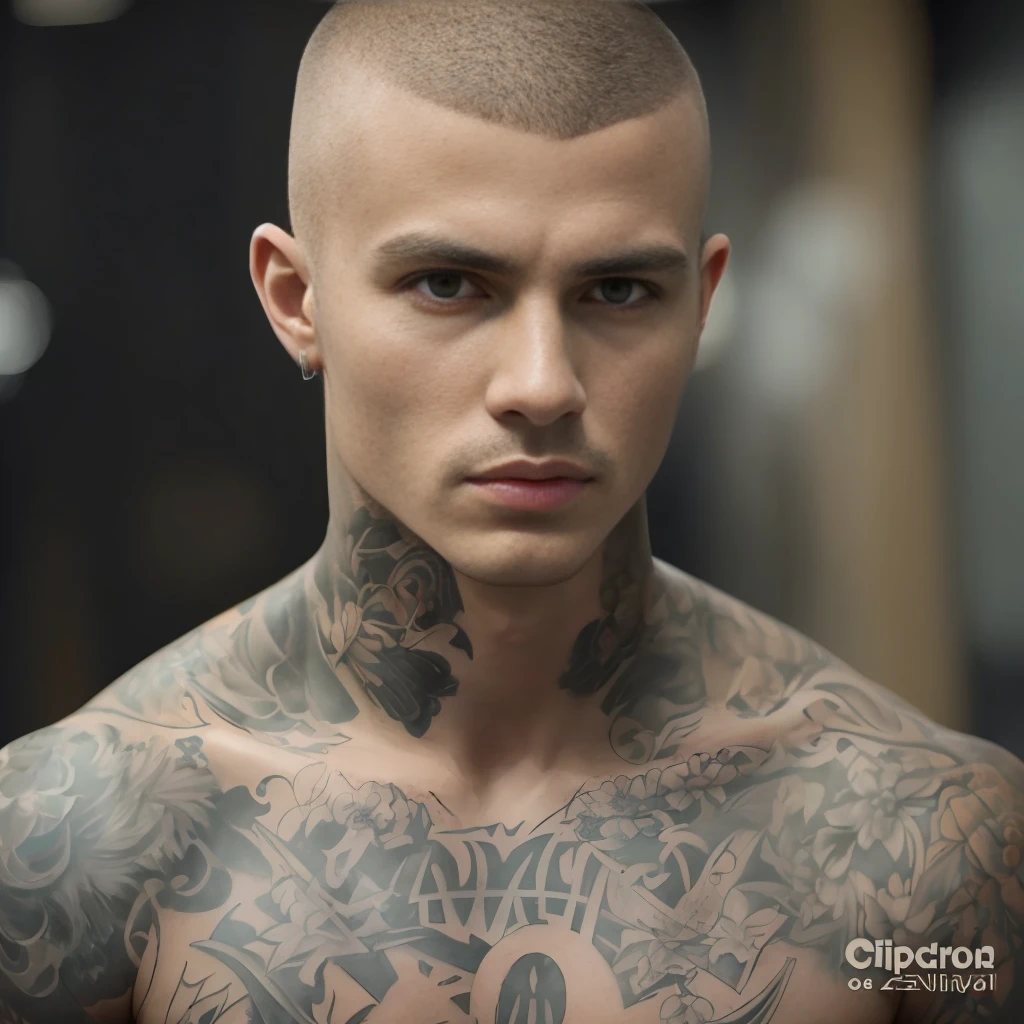 (Mais alta qualidade:1.5), (obra de arte:1.5), fundo cinza simples, (Japanese:1.1), crew cut, olhos, corpo enorme, 46 anos, (rosto de perto:1.1), oculos de sol, completamente nu, um olhar profundamente agitado, boca aberta pequena
